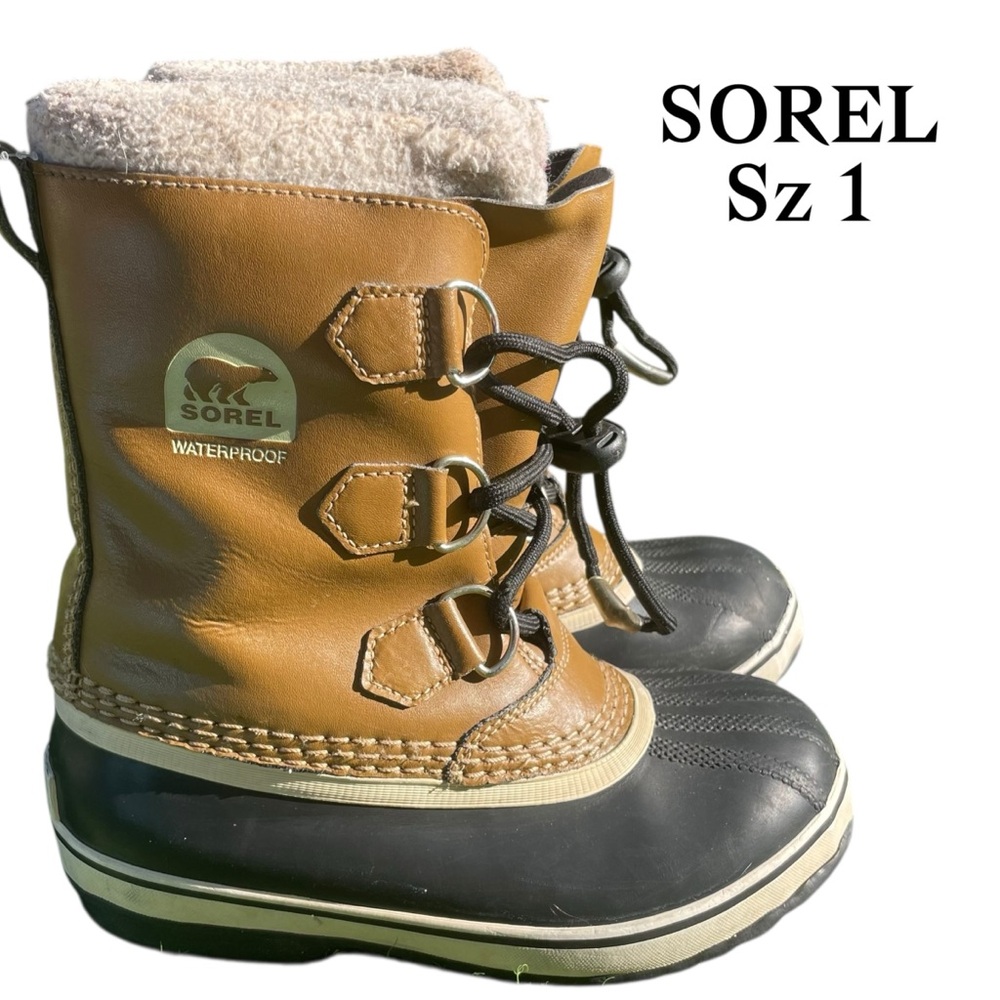Sorel Tan and Black Waterproof Boots